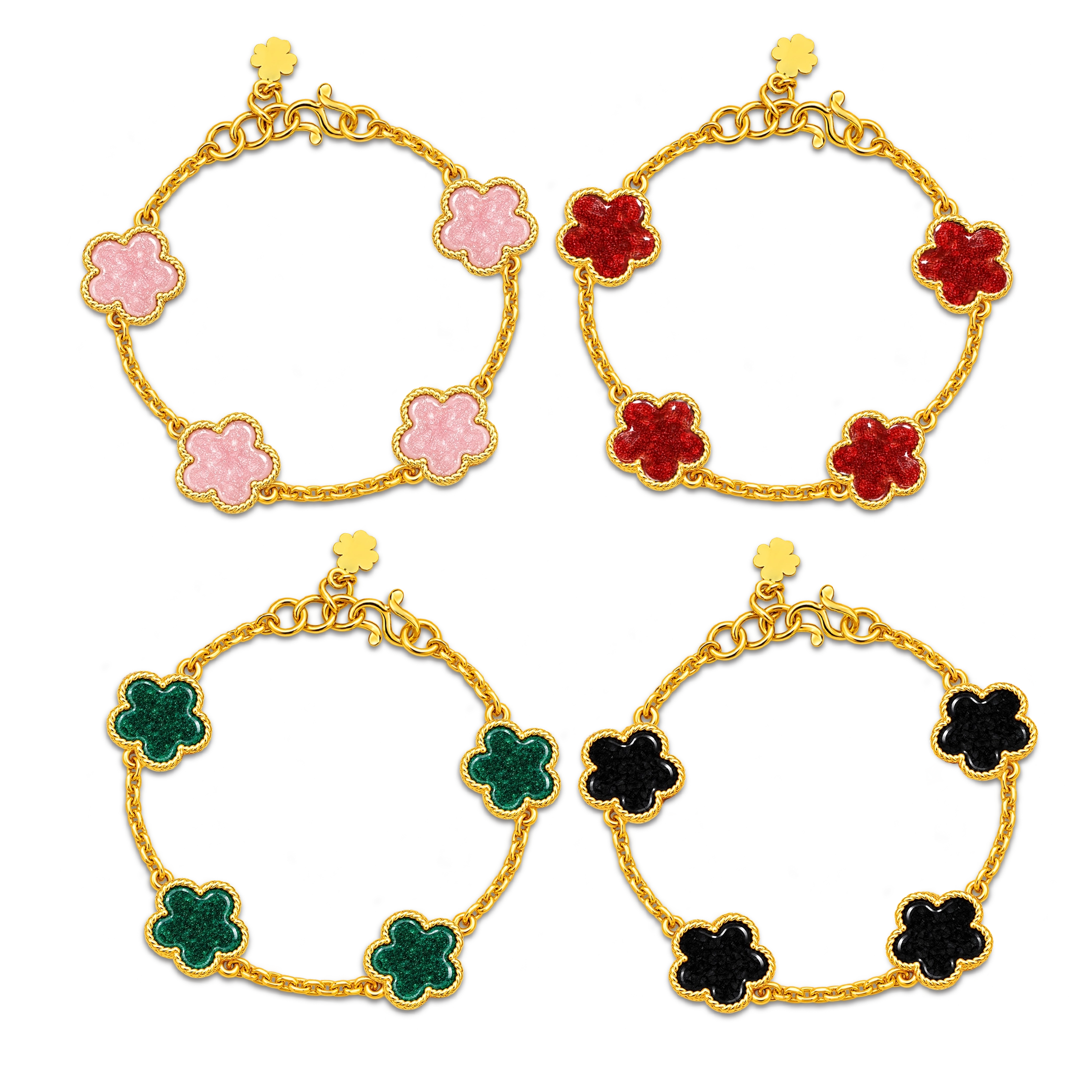 ข้อมือ Golden Wish ลงยา 1 สลึง (รวม)